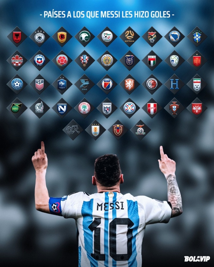 开云-对赞比亚破门后,梅西国家队生涯已攻破40支球队的大门